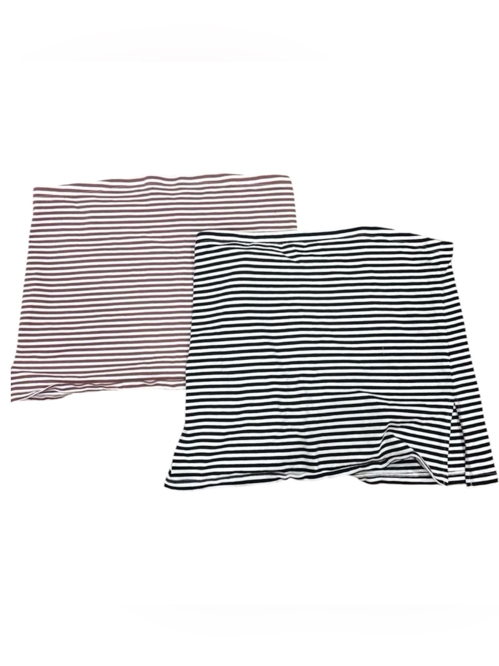 American Eagle Bundle Black & White Brown Striped Tube Top Crop XL